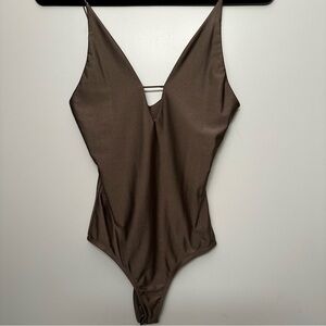 Mauve Metallic Bodysuit